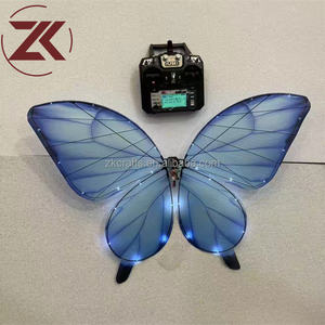 ZKAI Papillon bionique lumineux LED fantastique, violet, télécommandé, papillon volant pour décoration d'événements et de mariages - Product Image 5