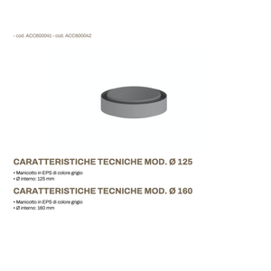 Manguera de Conexión Tecnosystemi para VMC Compatible con Tuberías EPS de 125 y 160 mm de Diámetro, Pieza para Sistemas HVAC - Product Image 2