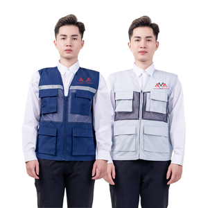 เสื้อกั๊กนิรภัยสะท้อนแสงสำหรับผู้ชาย ระบายอากาศได้ดี กันน้ำ มีหลายกระเป๋า เหมาะสำหรับงานกลางแจ้ง กิจกรรมกลางแจ้ง และงานอุตสาหกรรม - Product Image 5