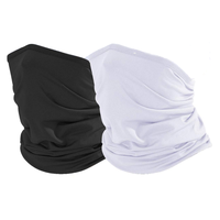 Hijab katun mesh bernapas unisex untuk aktivitas luar ruangan, dengan motif digital print dan penutup leher poliester.