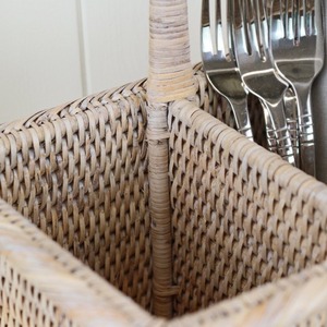 Rattan <b>Rectangular</b> Wicker Cutlery Holder Handmade <b>Storage</b> <b>Baskets</b> Natural Rattan Modern Multifunction Made in Viet Nam - Product Image 6