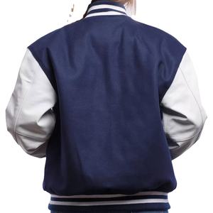 Blousons universitaires en laine de haute qualité pour femmes, design baseball personnalisé avec logo, col montant, respirants, pour l'automne et l'hiver 2026 - Product Image 6