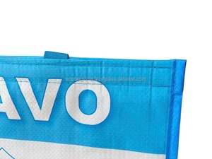 Bolsa térmica con aislamiento térmico tejido de PP reutilizable con logotipo personalizado para entrega de alimentos, Picnic, Camping y almacenamiento de comestibles, bolsas de compras - Product Image 5