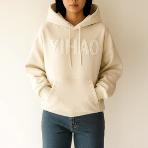 Sweat à capuche personnalisé en coton épais pour femme, 500 g/m², impression 3D 500 g/m² - Product Image 1