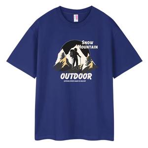 เสื้อยืดผ้าฝ้ายระบายอากาศได้ดีสำหรับผู้ชายเสื้อลำลองไซส์ใหญ่พิเศษเสื้อใส่บนถนนพร้อมโลโก้ด้านหน้าสไตล์บ็อกซี่ - Product Image 1