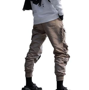 <b>Men</b> Loose Male Side Pocket Polyester Trousers Sport <b>Zip</b> Slit Flared Sweatpants Cargo Jogger <b>With</b> Woven Cargo Pants - Product Image 6