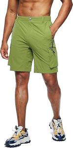 Pantalones cortos Cargo para senderismo para hombre, pantalones cortos de viaje al aire libre de secado rápido para hombre con material informal multibolsillo 88% nailon, 12% Spandex - Product Image 5