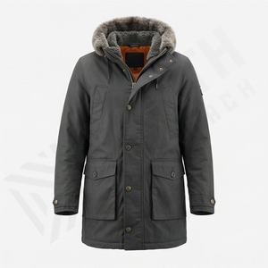 Chaqueta Parka Formal de Forro Polar de Algodón de Diseño Personalizado de Alta Calidad para Hombre, Abrigo con Capucha Cálido para Invierno, Aislante Térmico, Cortavientos - Product Image 1