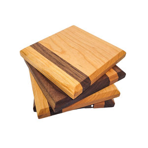 Sous-verres en bois avec pièces de support Sous-verres en bois Ensemble de sous-verres pour bar cuisine maison à Star Crafts Inde - Product Image 1