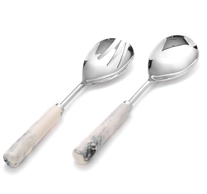 Ensembles de couverts en laiton avec vernis avec poignée en résine à faible coût ensembles de serveur de salade de couverts de taille personnalisée pour hôtel - Product Image 6