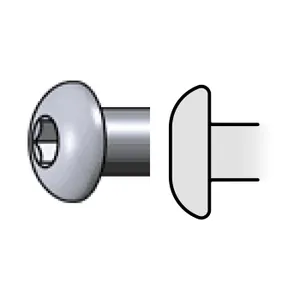 六角驱动内六角螺栓圆形按钮ISO 7380不锈钢尼龙白色螺栓