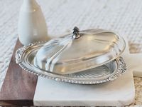 Beurrier en acier inoxydable de petite taille, facile à ranger dans le réfrigérateur ou l'armoire de cuisine