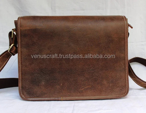 Sac messager en cuir véritable avec bandoulière réglable et fermeture à rabat, style classique pour femme, usage quotidien - Product Image 6
