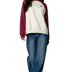 Sudaderas con Capucha Raglán Personalizadas al por Mayor para Mujer, Sudadera de Dos Tonos, Logotipo Personalizado OEM, Sudaderas Casuales Lisas, Marcas Estadounidenses - Product Image 4