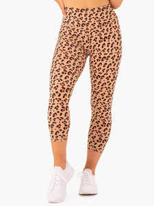 Pantalon crayon de yoga décontracté à imprimé léopard pour femmes coupe ajustée avec taille élastique et pantalon décontracté à l'avant plat - Product Image 5