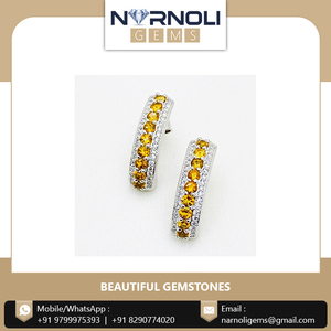 Nuevos pendientes de plata de ley 925 tachonados con citrino y circonita disponibles a un precio asequible - Product Image 6