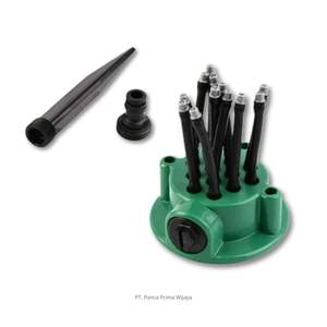 Aspersor de Jardín Rotatorio de Plástico Ajustable de 12 Cabezales de Alta Calidad, Rociador de Agua Automático para Riego de Césped, Jardín y Agricultura - Product Image 1