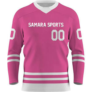 Logotipo personalizado OEM y ODM Factory Jersey Team Canada Árbitro Entrenamiento Ropa de hockey sobre hielo Camiseta de hockey sobre hielo personalizada en Pakistán - Product Image 1