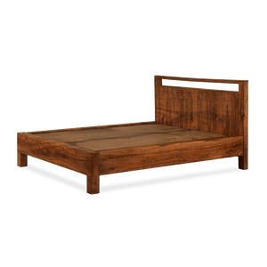 Cama Queen Durban moderna diseño de mediados de siglo con madera maciza, caoba, roble, teca, panel de pino, contrachapado para el hogar o muebles de hotel - Product Image 2