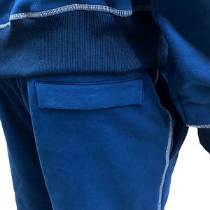 Conjunto Deportivo Personalizado para Hombre, Sudadera con Capucha Lisa con Costuras en Contraste, Logotipo Bordado, Chándal Informal para Correr - Product Image 6