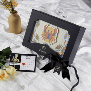 Caja de papel de arte RTS Premium 12 Zodiac de 2mm de grosor para presentar regalos artesanales como vino o comida con tapa y base - Product Image 5