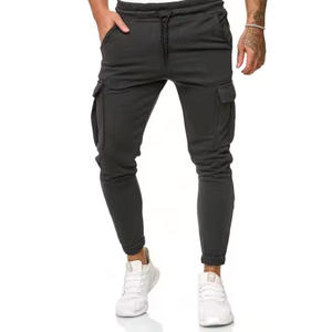 Meilleurs pantalons de survêtement en coton tricoté anti-rides de haute qualité pour hommes, poches latérales, logo personnalisé brodé, taille moyenne - Product Image 1