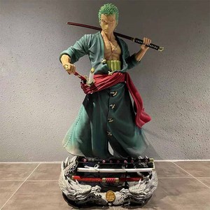 Vente d'usine personnalisée <span class=keywords><strong>pas</strong></span> <span class=keywords><strong>cher</strong></span> prix grandeur nature personnage d'anime Roronoa Zoro Statue d'une seule pièce Luffy Jotei Statue en résine - Product Image 1