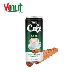 250毫升Vinut cafe拿铁牛奶和真正的奶油从越南