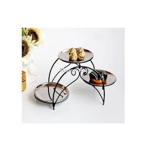 Soporte de postre de madera y hierro de 2 niveles Soporte de aperitivos de pastel de diseño ventajoso del fabricante en India - Product Image 6