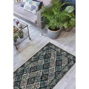 Blue Beige Prayer <b>Rug</b>: Spiritual Printed <b>Rug</b>, Machine Washable,Nonwoven <b>Thin</b> <b>Rug</b> - Product Image 2