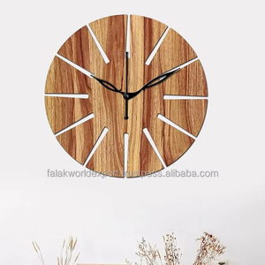 Horloge murale décorative naturelle en bois de luxe avec décoration murale de couleur bois naturel lisse vente chaude par Falak World Export - Product Image 4