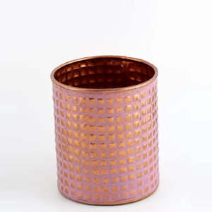 Maceta de jardín de forma redonda de la mejor venta en cobre con acabado de color rosa para exhibición de flores en interiores y exteriores al mejor precio - Product Image 1