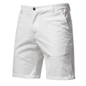 Short de bain décontracté 100% coton de haute qualité pour hommes, cargo taille moyenne avec décoration à boutons, motif solide, vente en gros - Product Image 2