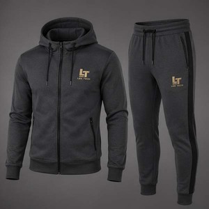 Men Acid Wash Summer Solid 2 in 1 Tracksuit Zip up <b>Hoodie</b> Jogger Pants Breathable Stretch Sportswear Casual Wear - Product Image 2