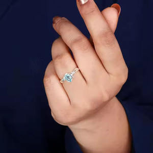 Anillo de piedra de apatita con corte de pera romántico para mujer de Plata de Ley 925 a granel al por mayor, diseño moderno para regalo de fiesta de compromiso de boda - Product Image 6