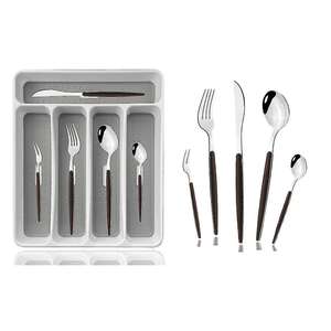 Juego de cubiertos de acero inoxidable plateado con espejo de Venta caliente con soporte Juegos de cubiertos para accesorios de cocina y Mesa - Product Image 3