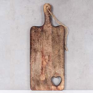 Planche à découper de grande qualité à prix raisonnable, poignée en bois en forme de cœur, planche décorative de 50 cm, assiette décorative, décoration de table - Product Image 2