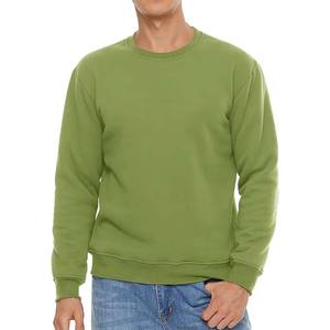 Sudadera de Algodón para Hombre, Cuello Redondo, Manga Larga, Color Verde Oliva, Talla Grande, Gruesa - Product Image 1