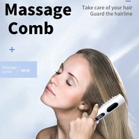 Ensemble Masseur de Cuir Chevelu EMS et Huile de Romarin Bio pour la Croissance Capillaire Anti-Chute, Peigne Électrique à Micro-Courant, Marque Privée, Faible MOQ