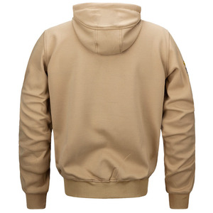 Sudadera con capucha 400GSM de algodón con estampado personalizado y cremallera de punto cómodo de Color sólido de fabricante a granel - Product Image 1
