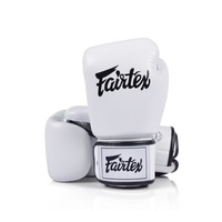 Gants de boxe Pro Fight Fairtex avec logo personnalisé, pour sparring, entraînement de kick-boxing, couleurs personnalisées OEM, cuir véritable, fermeture à boucle réglable