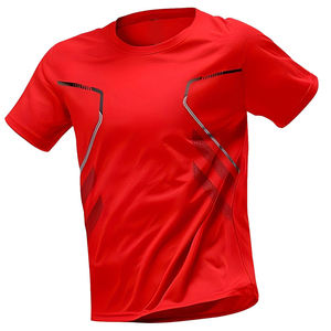 Camiseta deportiva de verano Unisex de manga corta transpirable de secado rápido para hombres, Top para corredores al por mayor con patrón impreso para uso en el gimnasio - Product Image 4