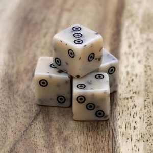 New Design Six Sides Bone Gaming Dice Best <b>Accessories</b> Bulk Price Casino Adult <b>Game</b> White Bone Inlay Dice Best Price - Product Image 5