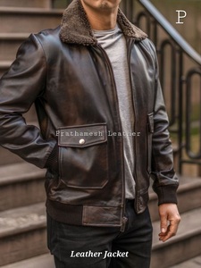 Veste en cuir personnalisée pour hommes Vestes à usage quotidien pour hommes Qualité d'exportation Qualité supérieure Doublure intérieure souple Nombreuses options en vrac - Product Image 3