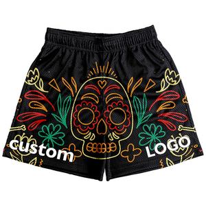 2024 Short en maille décontracté pour hommes personnalisé entrejambe de 5 pouces OEM été Sublimation motif solide décoration poche fabricant vérifié - Product Image 1