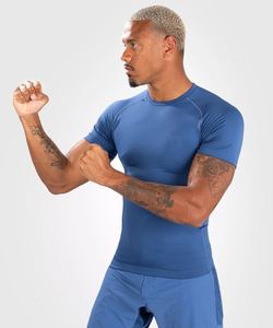Vêtements de course MMA Rash Guard hommes manches courtes chemise de gymnastique Jogging porter entraînement Fitness Compression vêtements de sport - Product Image 1