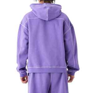 Survêtement d'hiver pour homme à capuche, uni, de haute qualité, taille personnalisée, doublure polaire, 100 % coton, respirant, durable, fabriqué au Pakistan - Product Image 3