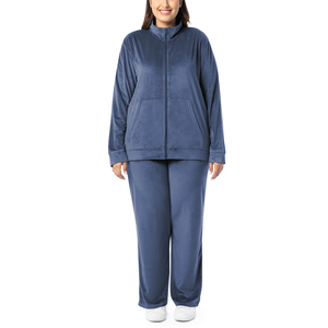 Premium Soft <b>Velour</b> <b>Tracksuit</b> For Women's Two Piece Set Hoodie And Bottoms Ladies Velvet Sport Suit Lounge wear - Product Image 5