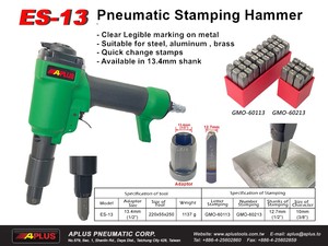 APLUS marteau d'estampage à l'air ES-13 clair lisible sur le métal, tampons à changement rapide - Product Image 6