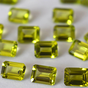 Natural Peridot Octagon Cut 5x7mm Faceted - Loose Peridot Octagon Cut - Product Image 1